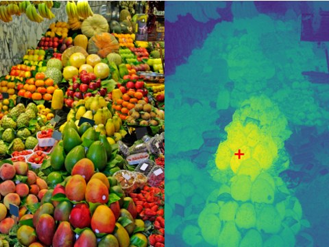Patch cosine similarity map of a debiased ViT